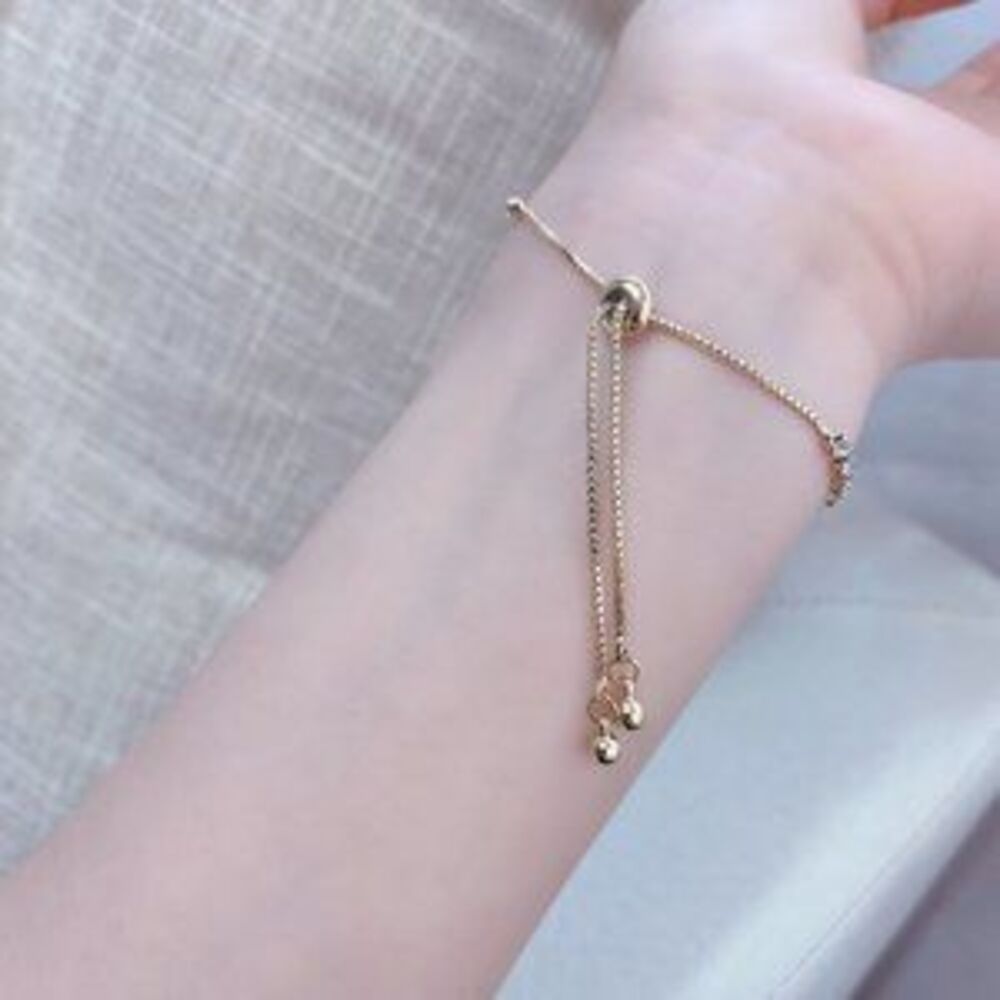 NEW 14K Gold Plated Diamond Moon Star Bracelet